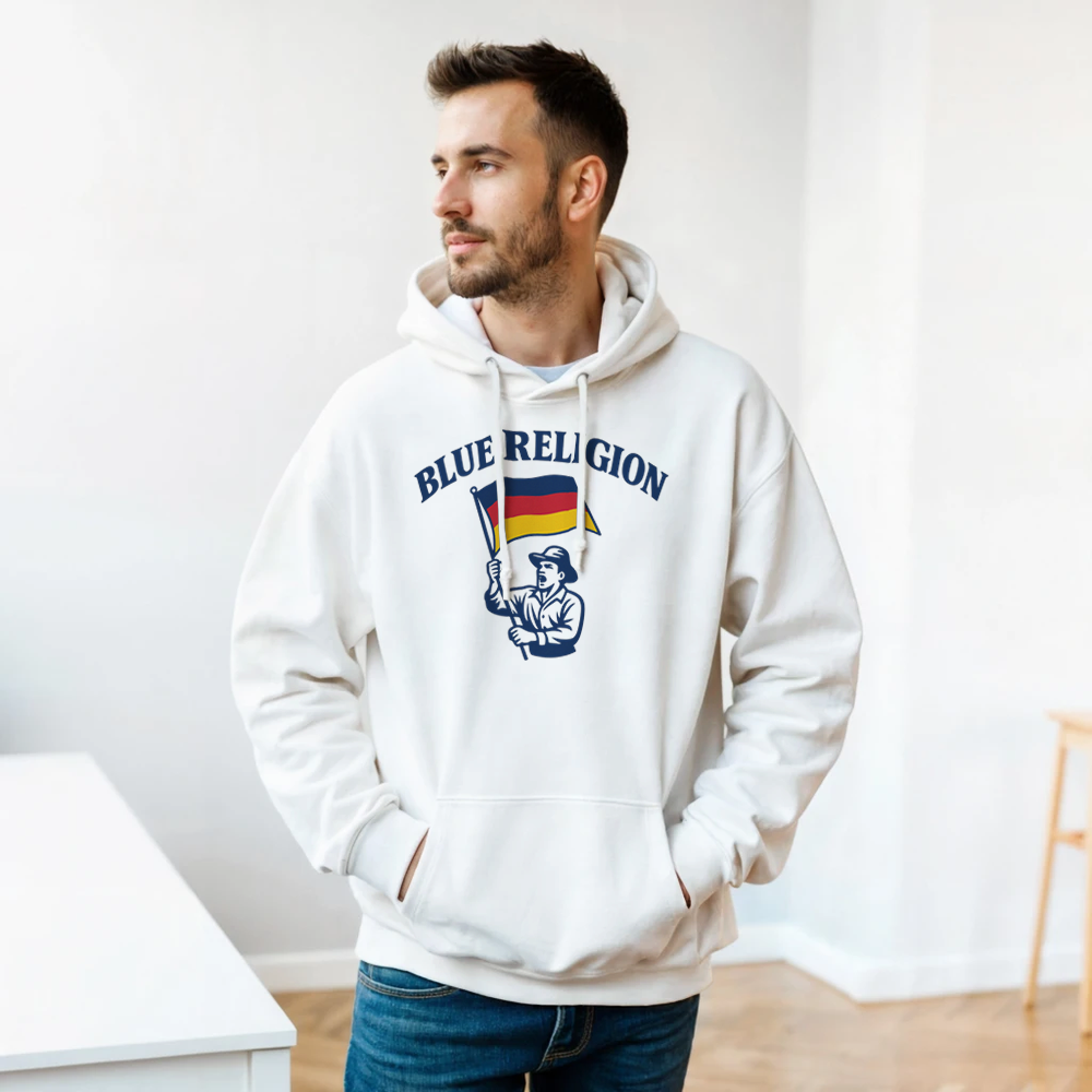 💙 BLUE RELIGION | Patriot mit Deutschland Flagge | premium Hoodie | UNISEX